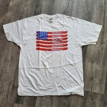 New Vintage 1999 Budweiser American Flag Beer Alcohol White X-Large T-Shirt - $12.72