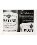 1972 Pastene Pink Chablis Wine Advertisement Winery California Vintage D... - $380.53 MXN