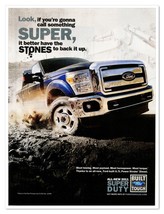 Ford &#39;11 Super Duty Truck Have the Stones 2010 Full-Page Print Magazine Ad - £7.59 GBP