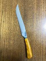 Carving Knife, butterscotch Bakelite handle, stainless steel blade, no b... - $17.03