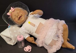 Reborn Baby Doll Girl Realistic  Vinyl Cus-20 Brunette - £129.18 GBP
