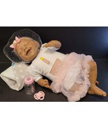 Reborn Baby Doll Girl Realistic  Vinyl Cus-20 Brunette - £128.15 GBP