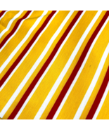 Vintage Knit Double Knit Fabric Orange Yellow White Stripe 1.5 Yard X 66” - £7.89 GBP