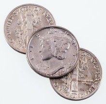 Plein De 3 Mercury Dimes ( 1939 P, D, ET S) En Choix Bu État, Complet Lu... - $55.05