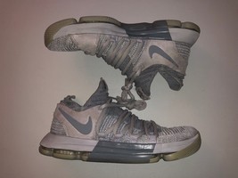 Size 8.5 Nike Zoom KD 10 Cool Grey Kevin Durant Mens Basketball Shoes 897815-007 - £70.08 GBP