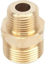 Forney 75117 Pressure Washer FITTING Screw Nipple, M22M to 3/8&quot; MALE Brass - £13.43 GBP