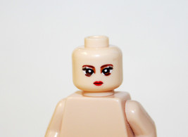 Single Sale Head  female Brown Eyes V2  Minifigure head DIY Block Toys - $2.00