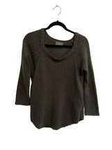 WOODEN SHIPS Womens Sweater Brown Mohair Blend Oversized Round Neck Sz X/S - £26.55 GBP