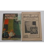 Vintage Knitting Pattern books / booklets Lot of 2 Novelties &amp; Things Wo... - £6.04 GBP