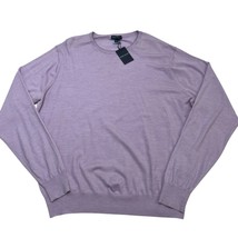 Peter Millar Excursionist Sweater XL Purple Flex Pullover Crew Neck Wool... - $109.99