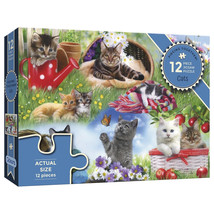 Cats Piecing Together 12 Xxl Piece Jigsaw Puzzle - £15.14 GBP