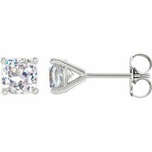 Cushion Natural Mined Diamond Studs 14K White Gold (1.49 Ct D-e VS Clarity) - $6,332.90