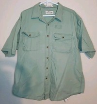 Vtg Orvis Shirt Mens XL Green Button Up Fishing Hiking Cotton Short Sleeve - £14.17 GBP