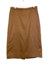 Vintage Michael Kors Camel Hair Straight Pencil Skirt Size 8 Tan Brown Career - $56.57