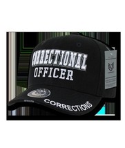 CORRECTIONAL OFFICER POLICE CORRECTIONS EMBROIDERED BLACK HAT CAP - £27.72 GBP