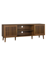 63&quot; Walnut TV Stand: Grille Door, Adjustable Storage Rack - $3,888.17 MXN