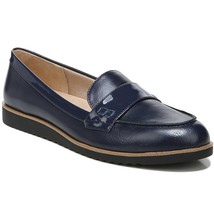 Life Stride Womens 7 W Navy Blue Faux Patent Leather Athena Slip On Flat... - $40.06 CAD