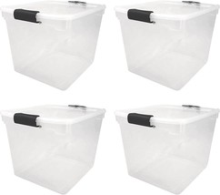 Homz 31 Quart Extra Large Single Clear Stackable Storage Container Tote ... - $71.98