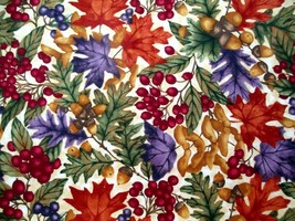 Fabric Red Rooster &quot;Nuts &amp; Berries&quot; Quilter&#39;s Fall Sampler Leaves 4 pcs $4.25 - £3.34 GBP