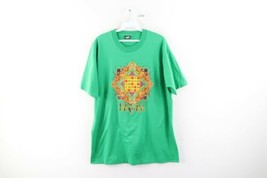 Vtg 90s Rockabilly Mens XL Bingo Fever Spell Out Short Sleeve Shirt Green USA - £18.11 GBP