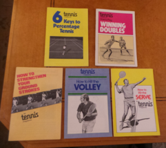 5 tennis magazine Instruction booklets 1982 Doubles; Serve, Volleys; Str... - €18,41 EUR