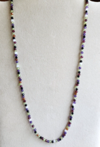 Garnet, Amethyst, Citrine, Peridot Beaded Necklace 20 In. in Sterling 37.35 ctw - £15.81 GBP