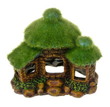 Exotic Environments Swim Through Hut Ornament with Fiber Moss - Hand-Painted Rea - £22.29 GBP