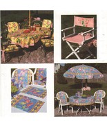 Deck Patio Umbrella Cover Director&#39;s Chair Pad Tablecloth Place Mat Sew ... - $244.35 MXN