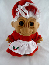 Vintage Russ Troll Doll White Hair Mrs Claus Santa Christmas 8&quot; 18447 - $464.39 MXN
