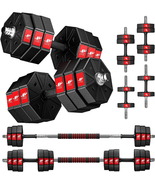 3 in 1 Adjustable Weights Dumbbells Barbell Set, Home Fitness Weight Set... - £104.35 GBP