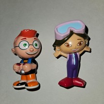 2 Disney Little Einsteins Plastic Toy Figures Lot Leo June Goggles - £27.20 GBP