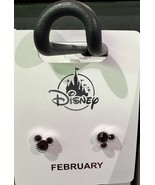 Disney Park Mickey Mouse Faux Amethyst February Birthstone Earrings Silv... - $47.40 CAD
