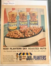 1964 PLANTERS Print Ad Dry Roasted Nuts Mixed Cashews Peanuts Art Poster Framing - £6.88 GBP
