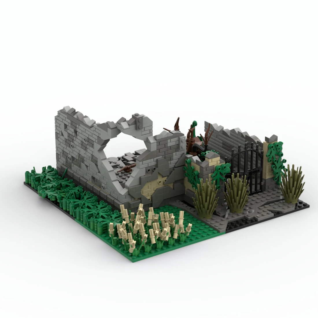 771Pcs+ WWII Series Military Scenes Battle Ruins (No Tanks) Model Small - £59.09 GBP