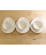 Lot of 3 NIGELLA LAWSON Demitasse Cup &amp; Saucer Cream Colored  Espresso E... - $40.32 CAD
