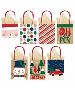 Oh What Fun 7 Small Bags Christmas Jewelry Gift Bag Value Pack with Tags - £6.31 GBP