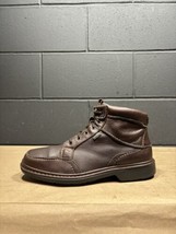 Clark’s Brown Leather Walking Ankle Boots Men’s Sz 9.5 M - £28.11 GBP