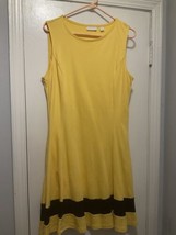 Women’s New York &amp; Company Colorblock Dress Yellow &amp; Black XL - £22.18 GBP