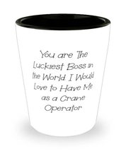 Inappropriate Crane operator Shot Glass, You are The Luckiest Boss in the World. - £7.67 GBP