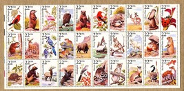 North American Wildlife Partial Sheet 30 22c Stamps 1987 2335a Animals - £7.75 GBP