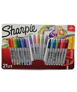 Sharpie Permanent Markers* 21 Count* Ultra Fine &amp; Fine Point*Assorted Co... - £19.45 GBP