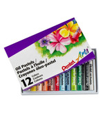 NEW Pentel Arts 12-Pack Oil Pastels Set Assorted Colors PHN-12 drawing s... - £7.06 GBP