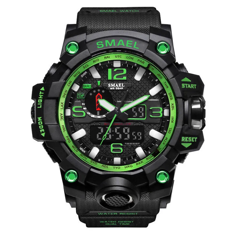Newest Casual Watch Men&#39;s Multi-function Dual Display Dial Waterproof  Watch Wri - £133.58 GBP