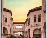 Street Scene Santa Barbara CA UNP Hand Colored Albertype Postcard K9 - $6.88