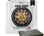 Gim Pop Premium Sushi Seaweed Sheets Roasted Sushi Nori All Natural Gold... - $9.99