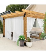 All Weather White Outdoor Sheer Curtains For Patio Waterproof 6 Pcs, 54X... - $982.03 MXN