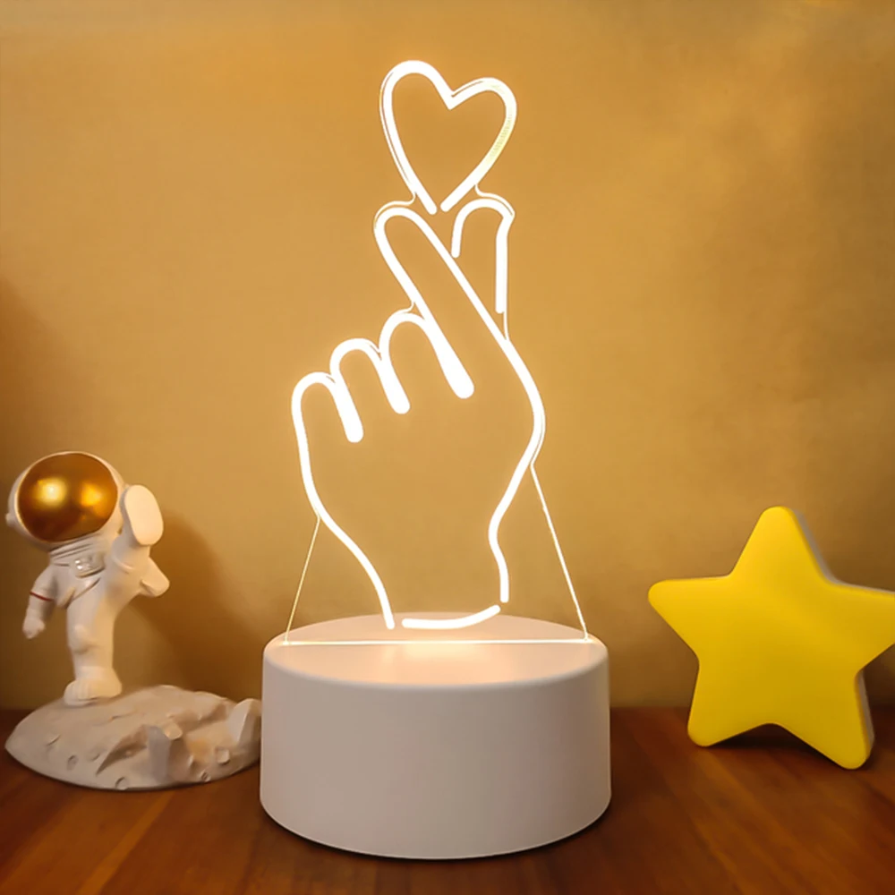 SOLOLANDOR 3D LED Lamp Creative 3D LED Night Lights Novelty Illusion Nig... - $7.93