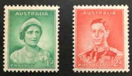 Australia #167, 169 - Portraits of King George VI &amp; Queen Elizabeth - 19... - $4.00