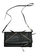 Stella &amp; Dot Covet Waverly Clutch Crossbody Bag Black Leather - $1,411.25 MXN