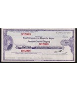 American Express Company &quot;SPECIMEN&quot; issue FF100 Travelers Check in a cri... - $440.25 MXN